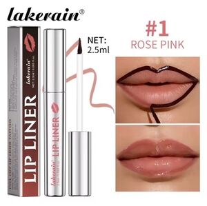 Lakerain Rose Pink Shade #1 Lip Liner Peel Off Tattoo New